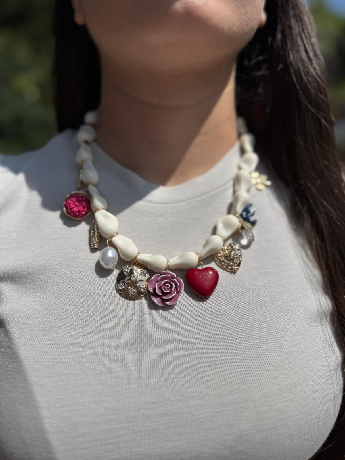 TAŞLI CHARMLI YAZLIK KOLYE