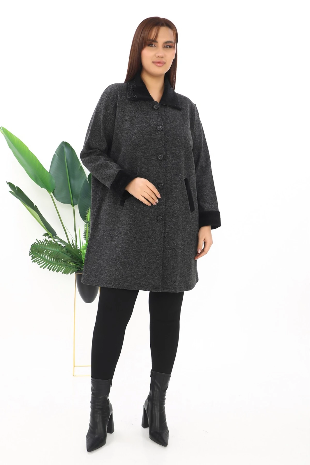 Anne Çelik Örme Kaban