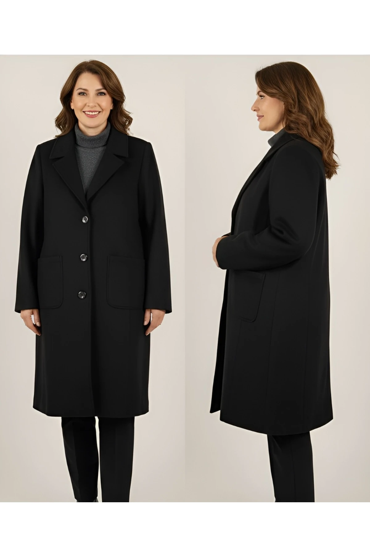 BÜYÜK ANNE BEDEN KAŞE KALIN KABAN