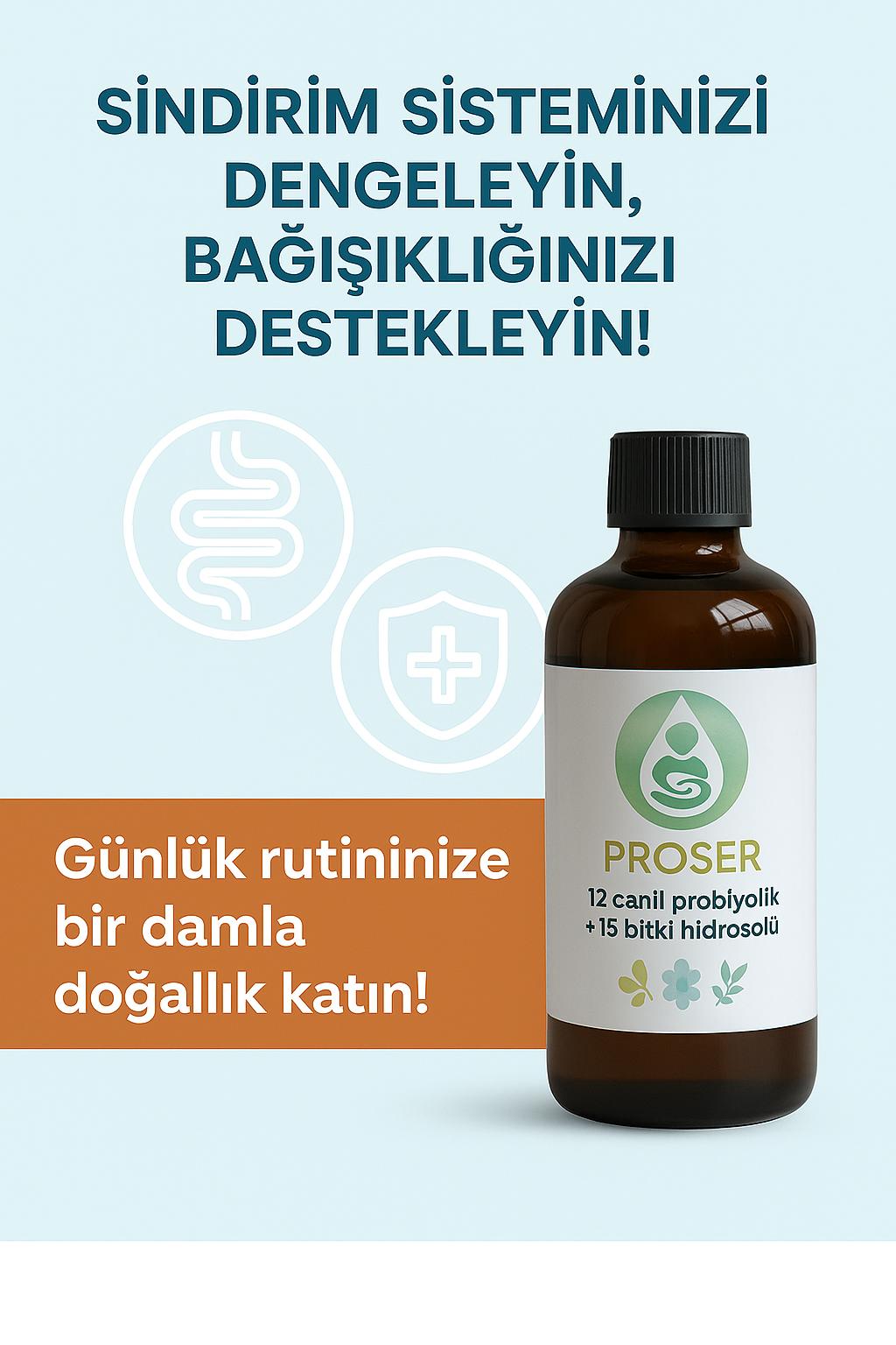 PROSER 12 CANLI MİKRO ORGANİZMALI 18 BİTKİLİ PROBİYOTİK