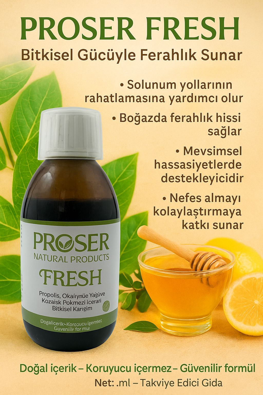 PROSER FRESH BİTKİSEL ŞURUP 