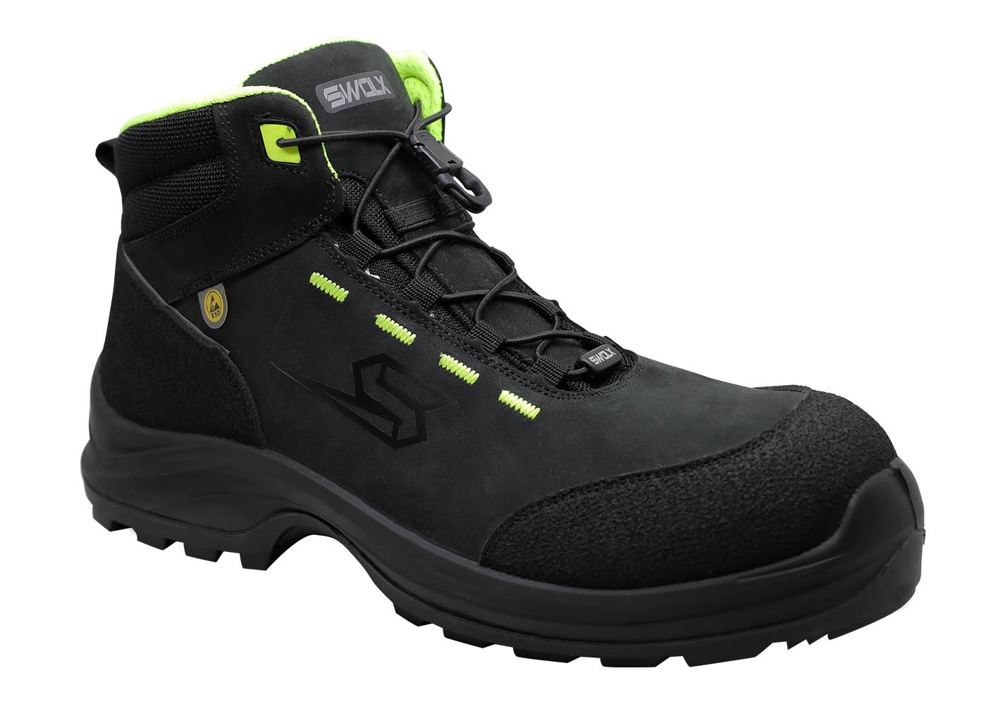 ESD Antistatik İş Güvenliği Ayakkabısı Boğazlı Unisex Siyah 9002SWESDBLK