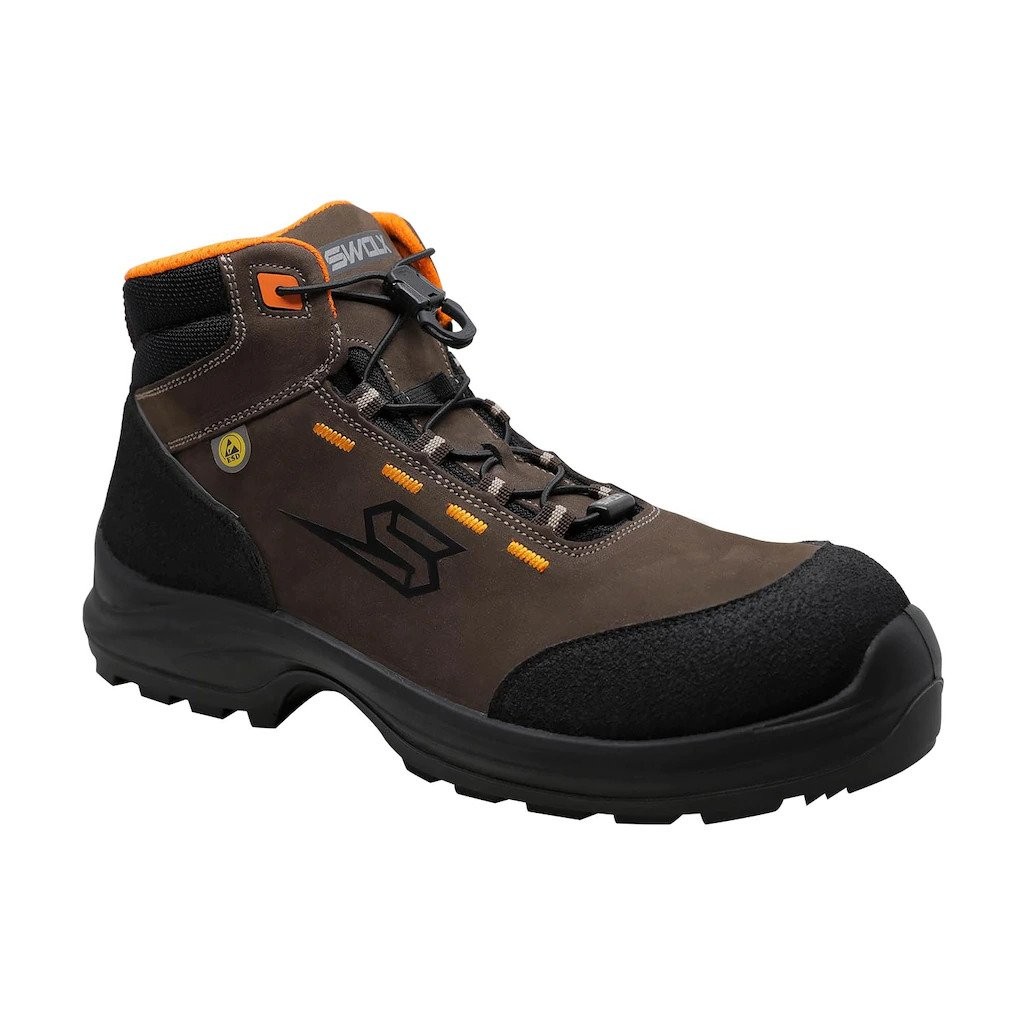 ESD Antistatic Work Safety Boots Unisex Unisex Brown 9002SWESDBRW