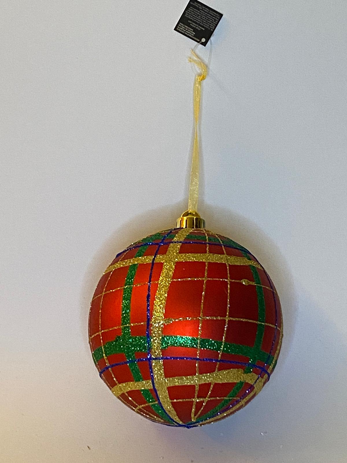 Ekose Desenli Ağaç Süsü