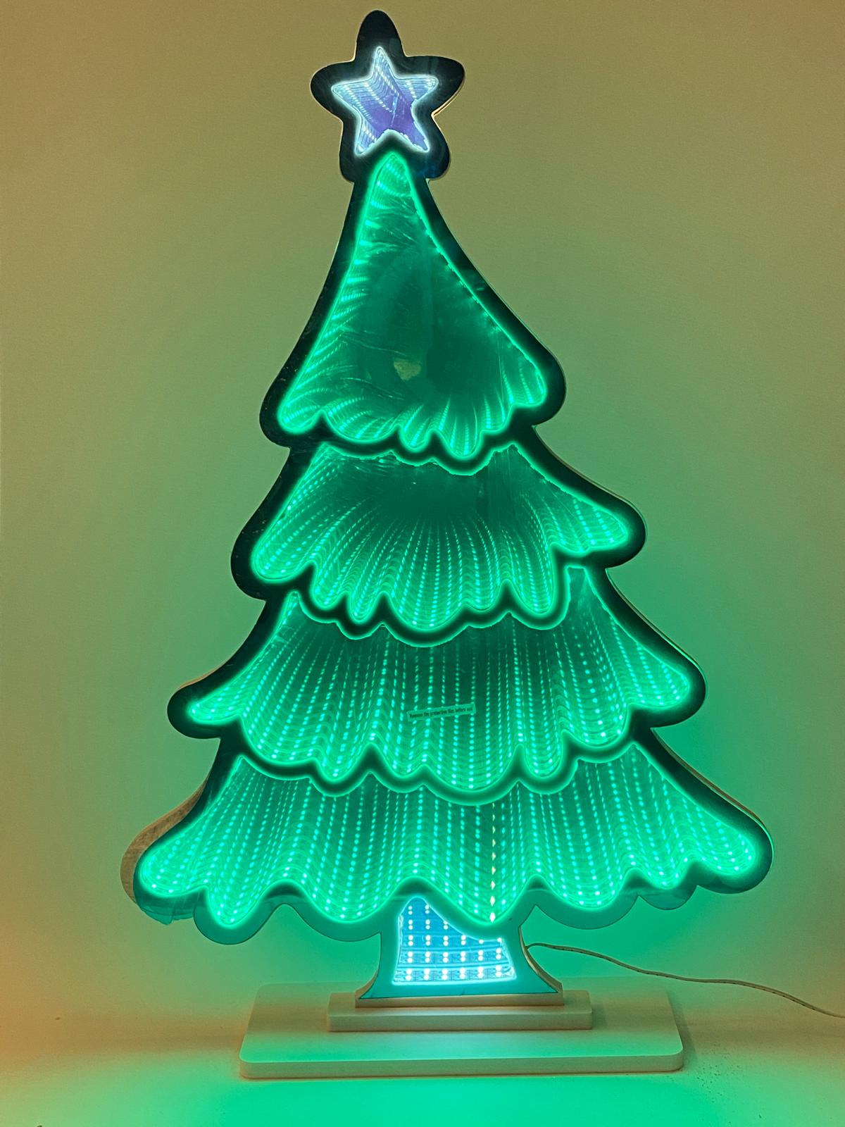 Işıklı Sonsuz Görselli Noel Ağacı