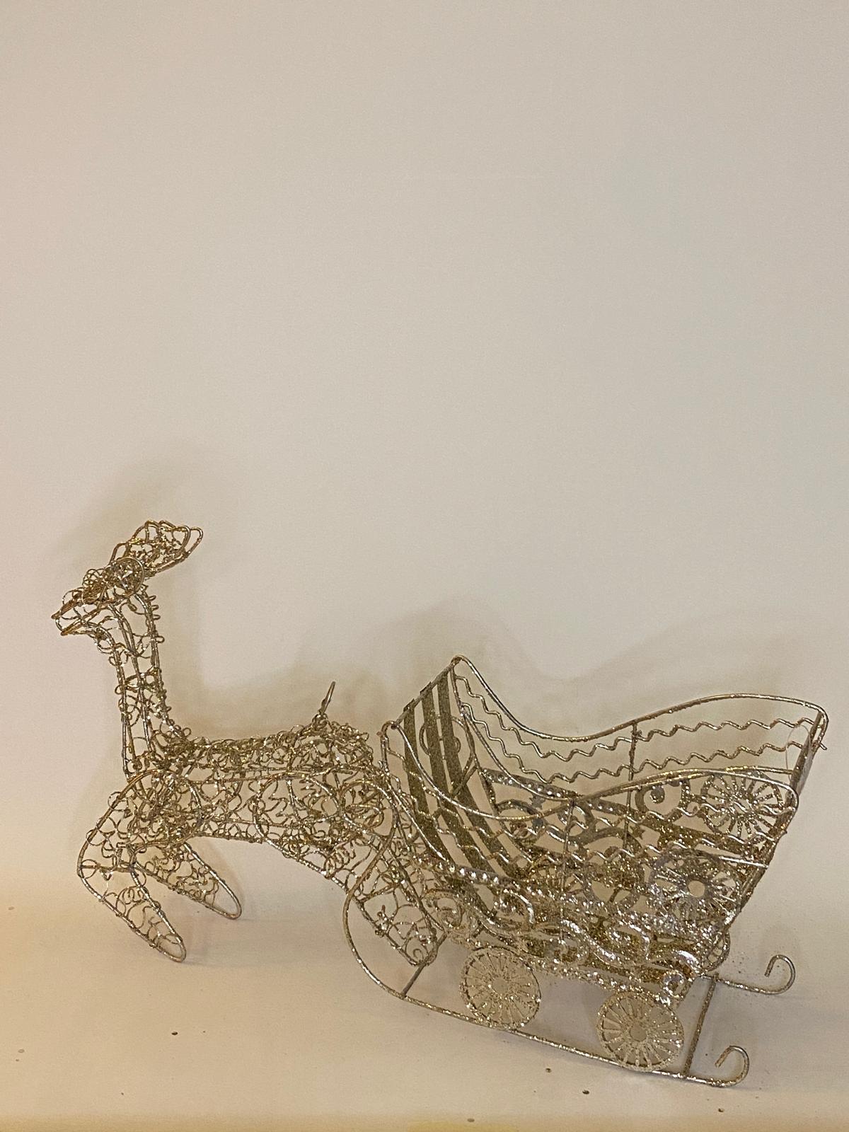 Metal Geyik ve Geyik Arabası