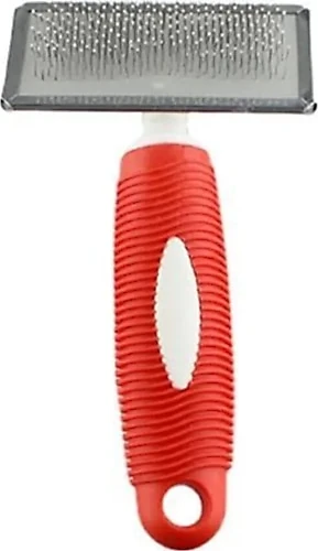 Zampa Kedi ve Köpek Bakım Fırçası Medium 16x9cm, Kırmızı