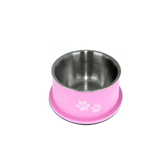 Pembe Desenli Cocker Mama ve Su Kabı 1500ml