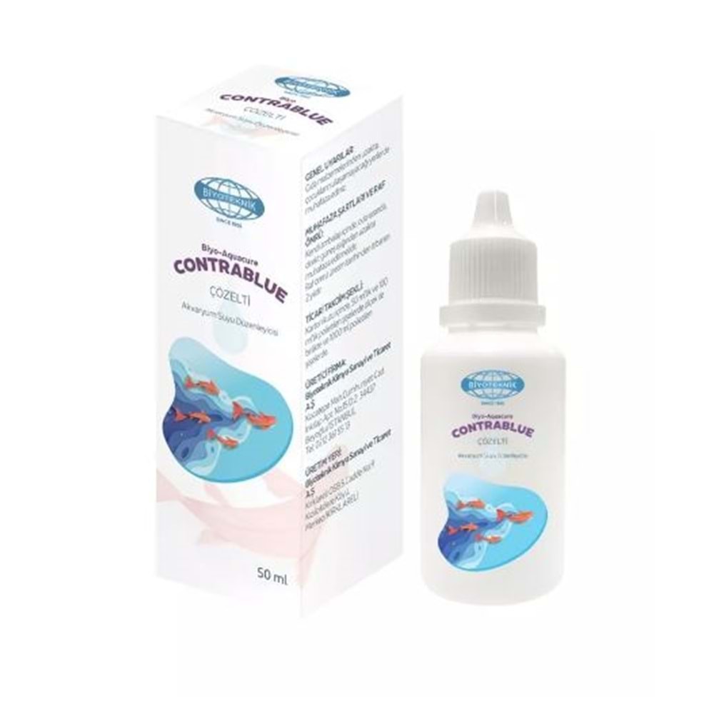 CONTRABLUE AKVARYUM SUYU DÜZENLEYİCİSİ 50ML X 6 ADET