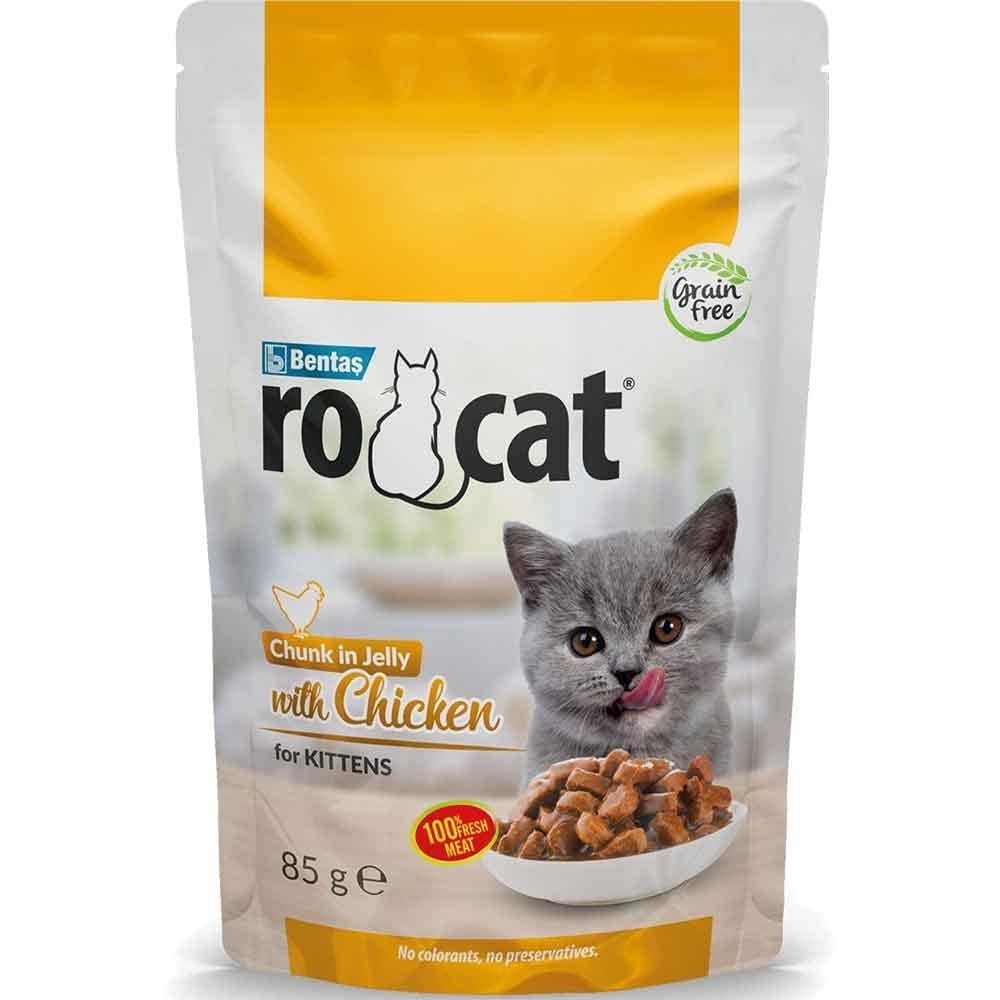 RO-CAT TAVUKLU YAVRU KEDİ YAŞ MAMA 85GR