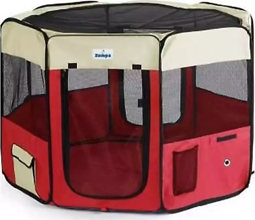 Zampa Pet Park Oyun Alanı Krem-Kırmızı 91X91X54