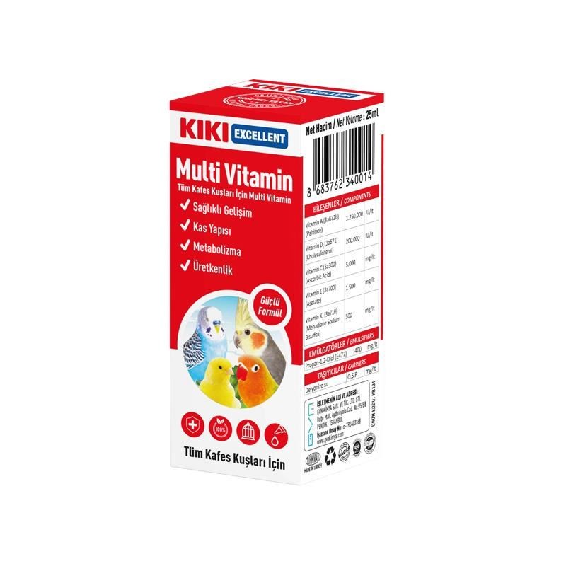 KIKI EXCELLENT KUŞ MULTİ VİTAMİN 25ML 16 ADET