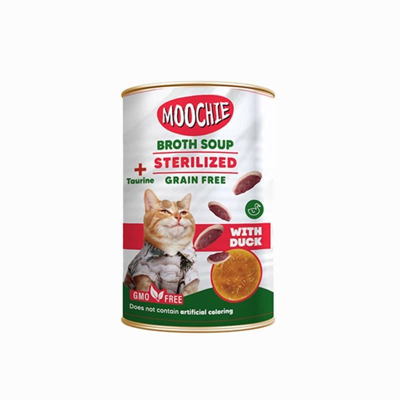 MOOCHİE ET SUYU ÇORBA ÖRDEKLİ KISIR YETİŞKİN KEDİ 135ML