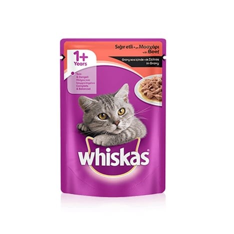 whiskas sığırlı gravy soslu yaş mama