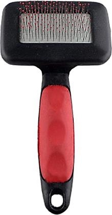 Zampa Slikon Top Başlıklı Kedi ve Köpek Fırçası Small 14x7cm, Kırmızı