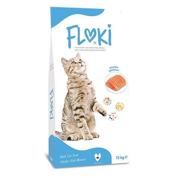 FLOKI SOMONLU KEDİ MAMASI 15 KG