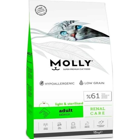 MOLLY STERİL SOMON KEDİ MAMASI 15 KG