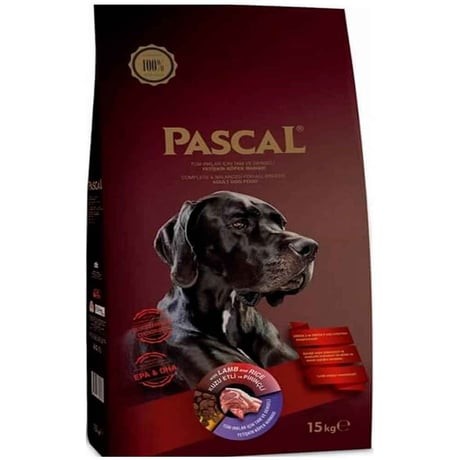 PASCAL KUZU ETLİ&PİRİNÇLİ KÖPEK MAMASI 15KG