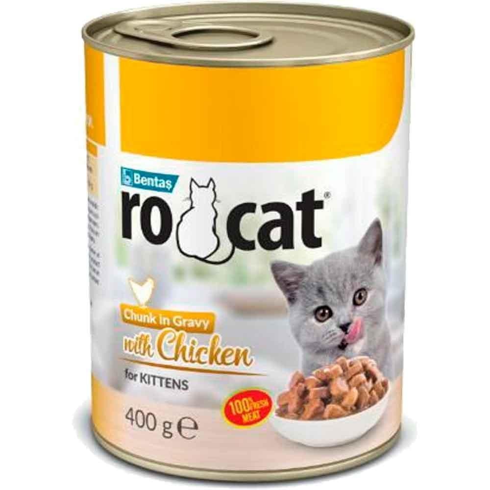RO-CAT TAVUKLU YAVRU PARÇAETLİ KEDİ KONSERVE