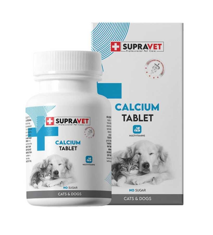 SUP035 Supravet Calcium Kedi veKöpekler İçin Kalsiyum Tablet 75 ADe