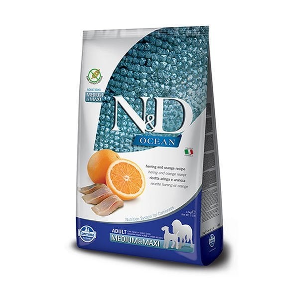 N&D OCEAN PR RİNGA PORTAKAL ADULT MED-MAX 2,5 KG