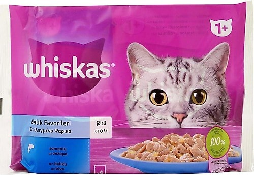 whiskas balık favorileri 4lü yaş mama
