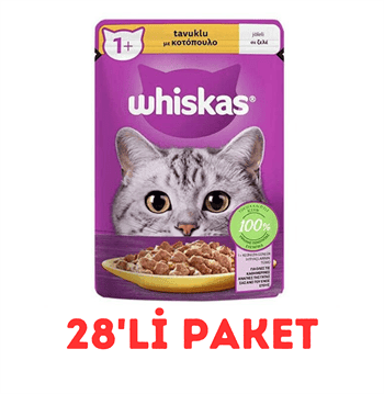 WHİSKAS TAVUKLU YAŞ MAMA 28*85GR