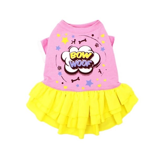 Zampa Bow Woof Pembe Fırfırlı Kedi & Köpek Elbisesi 6 Lı