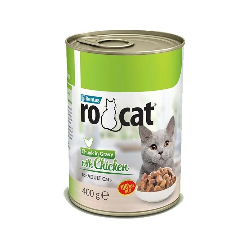 RO-CAT TAVUKLU YETİŞKİN PARÇAETLİ KEDİ KONSERVE