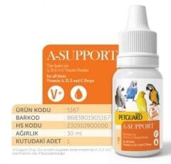 PETGUARD KUŞ VİTAMİN A-SUPPORT 30ML