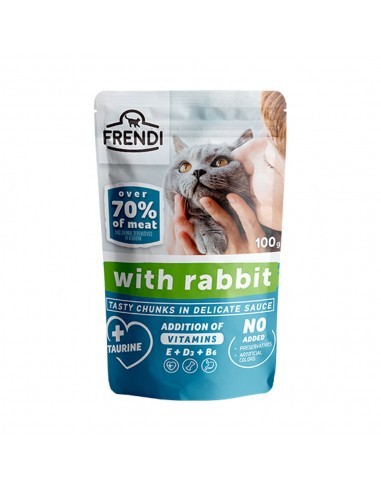 FRENDI KEDİ TAVŞAN SOSLU YAŞ MAMA 100G