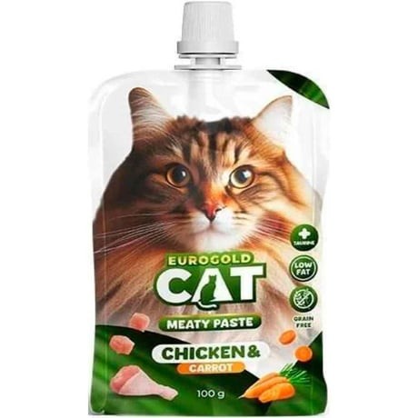 EUROGOLD CAT ET EZMESİ TAVUK-HAVUÇ 100GR