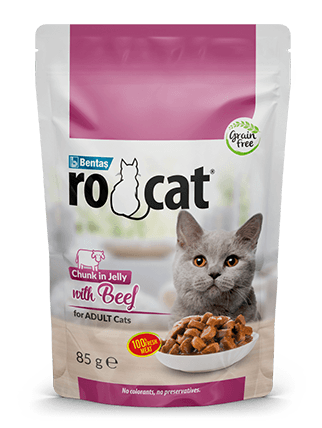 RO-CAT SIĞIR ETLİ YETİŞKİN KEDİ MAMASI 85GR