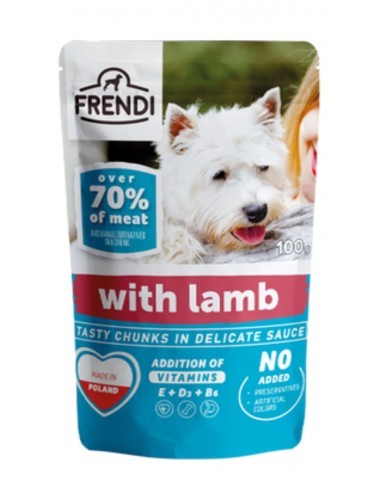 FRENDI KÖPEK KUZU SOSLU YAŞ MAMA 100G