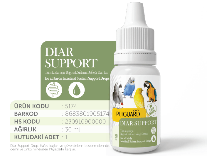 PETGUARD KUŞ VİTAMİN DIAR-SUPPORT 30ML