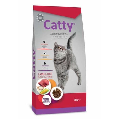 CATTY KUZU ETLİ KEDİ MAMASI 1 KG