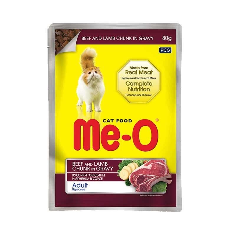 ME-O SOS İÇİNDE DANA VE KUZU ETLİ POUNCH 80GR