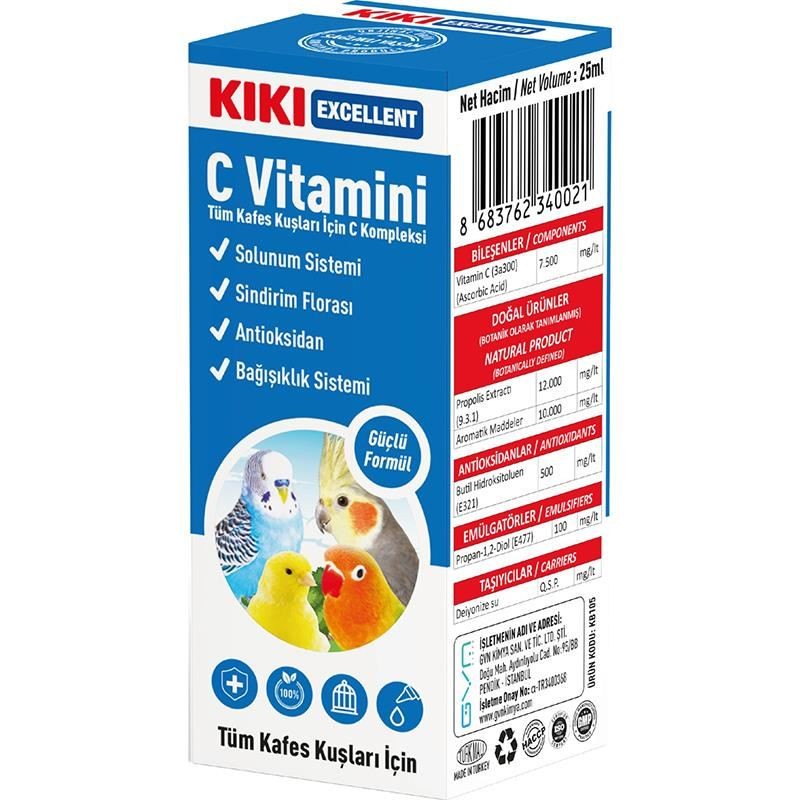 KIKI EXCELLENT KUŞ C VİTAMİNİ 25ML 16ADET