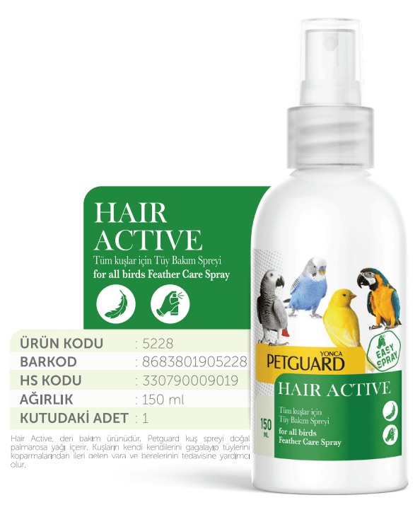 PETGUARD KUŞ VİTAMİN HAİR ACTİVE 150ML