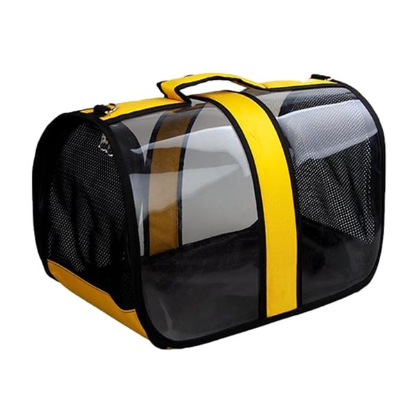 Zampa Flybag Kedi Köpek Şeffaf Taşıma Çantası Sarı 25x26x44 cm