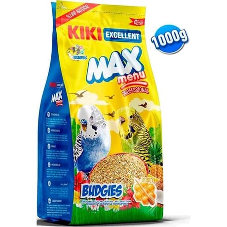 KIKI ECXELLENT KUŞ MAX.MENU BUDGİES BALLI MUHABBET KUŞU YEMİ 1000GR 8ADET