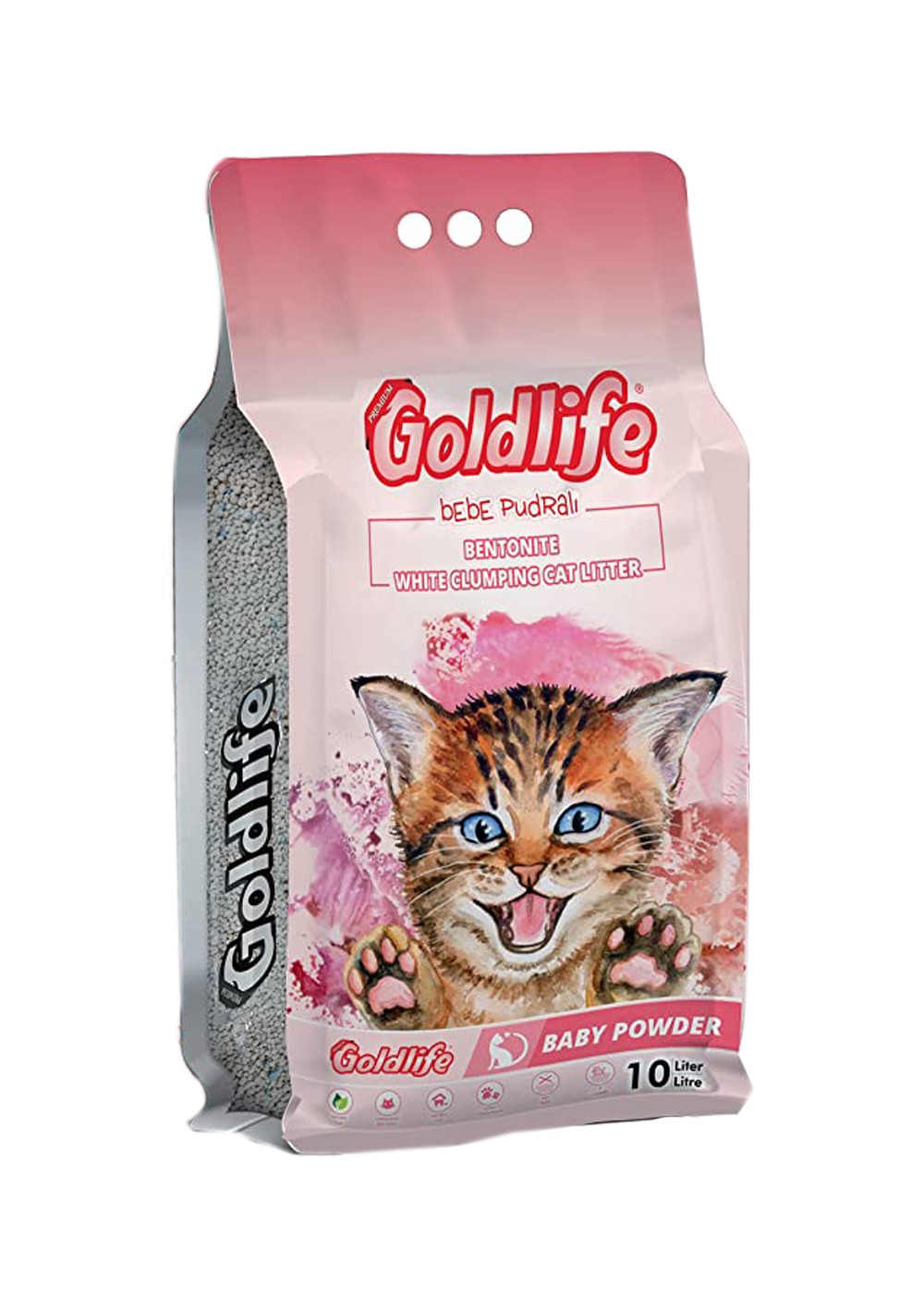 GOLD LİFE PUDRA KOKULU KEDİ KUMU 10LT