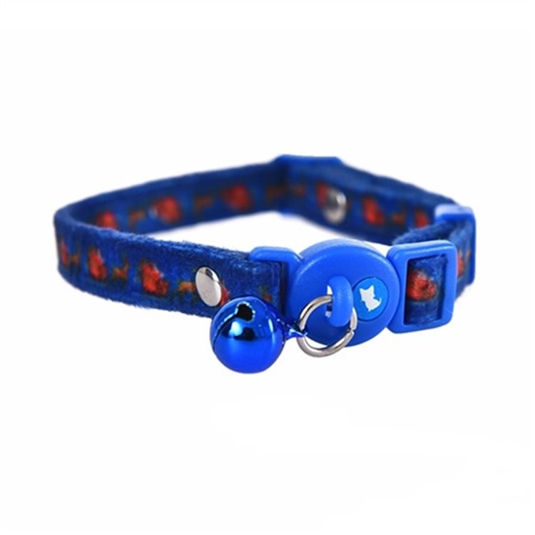Zampa LenADo Çıngıraklı Emniyet Kilitli Kedi Boyun Tasması Lacivert 1x32 Cm