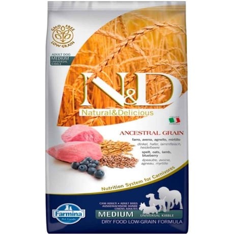 N&D A.GRAIN KUZU Y.MERSİN ADULT MED-MAX 12KG