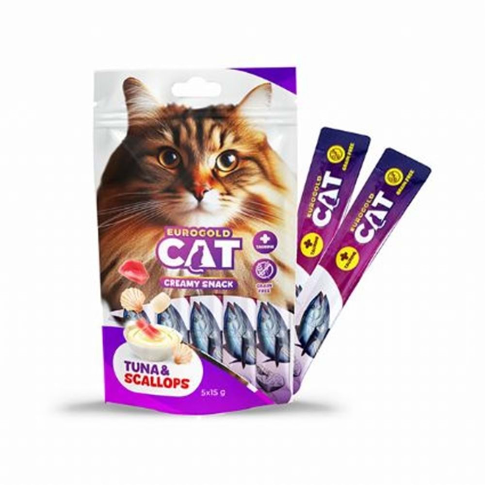 EUROGOLD CAT SIVI KEDİ ÖDÜLÜ TON-DENİZ TARAĞI 5X15GR