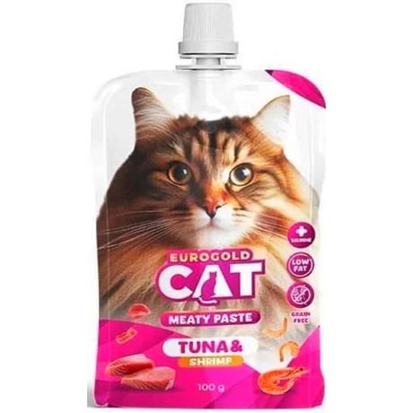 EUROGOLD CAT ET EZMESİ TON BALIĞI-KARİDES 100GR