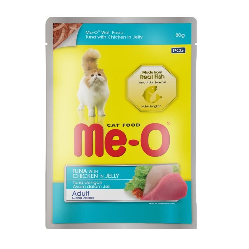 ME-O JÖLE İÇİNDE TAVUKLU KEDİ YAŞ MAMA POUNCH 80GR