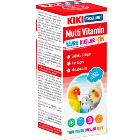 KIKI EXCELLENT KUŞ YAVRU KUŞLAR İÇİN MULTİVİTAMİN 25ML 16ADET