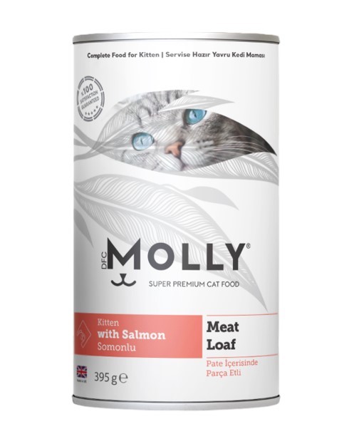 MOLLY KONSERVE YAVRU KEDİ PATE SOMONLU 395g