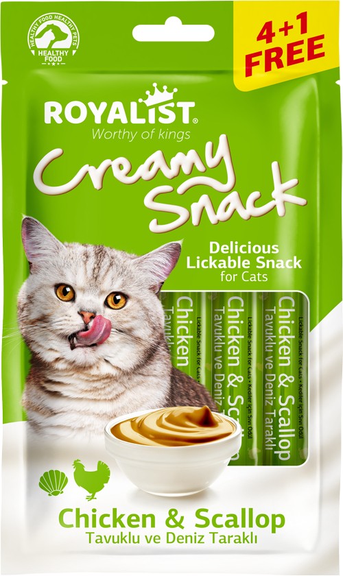 ROYALIST CREAMY SNACK - CHİCKEN&SCALLOP 75GR